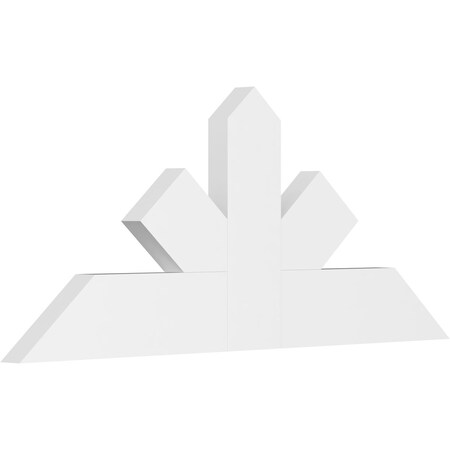 Ekena Millwork Saratoga Architectural Grade PVC Gable Bracket, 48"W x 20"H x 2"D x 6"F, 10/12 Pitch GBP048X20X0206SAR00